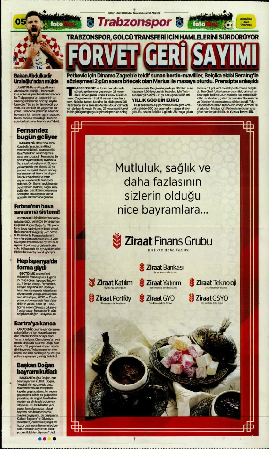 Günün spor manşetleri (28 Haziran 2023) 12