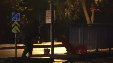 Okmeydanı'da piknik tüpüne bağlı pankart polisi alarma geçirdi