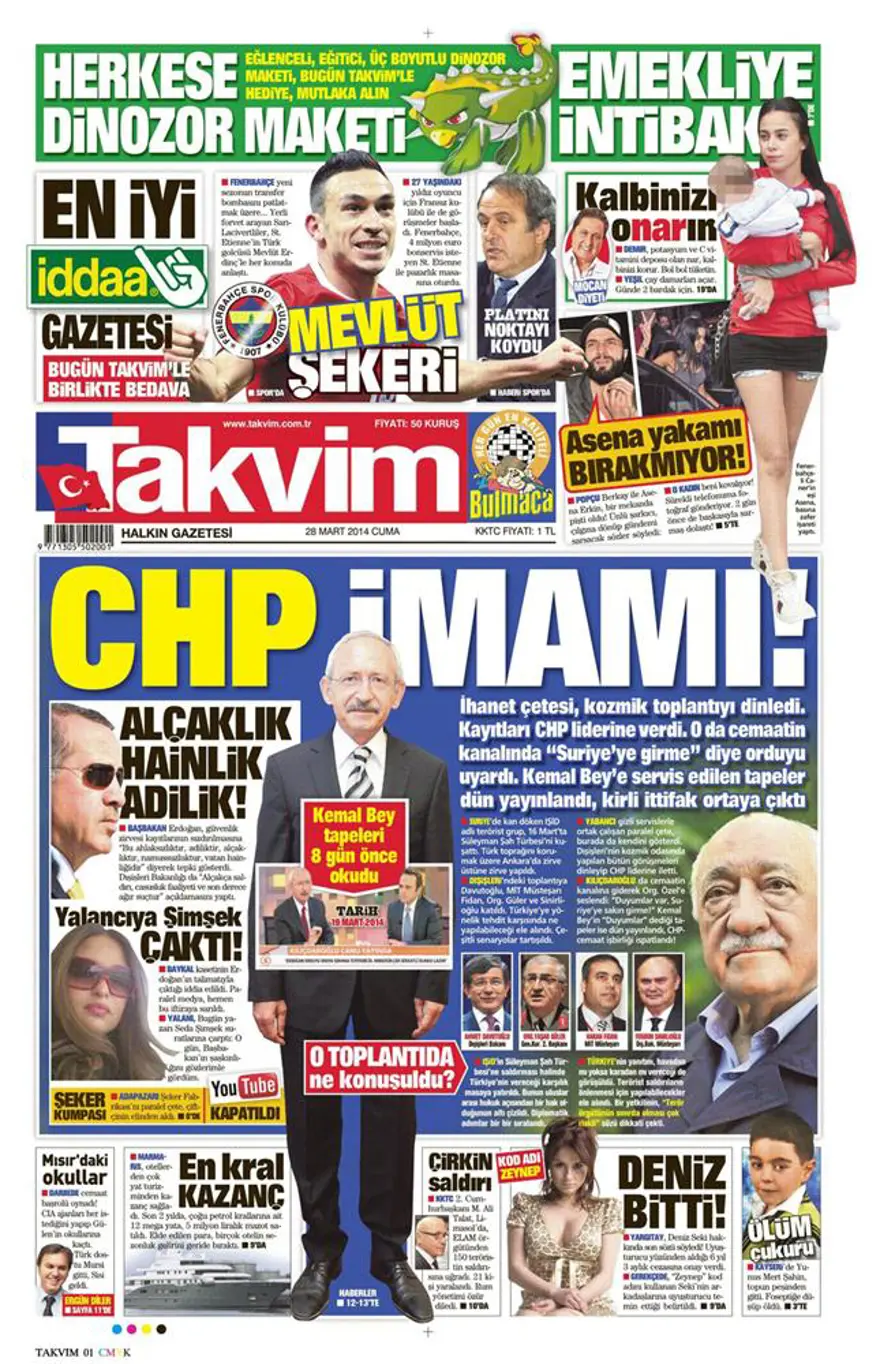 Günün gazete manşetleri - 28 Mart 2014 18