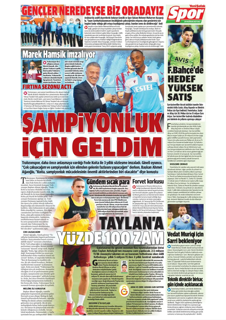 Günün spor manşetleri (29 Haziran 2021) 13