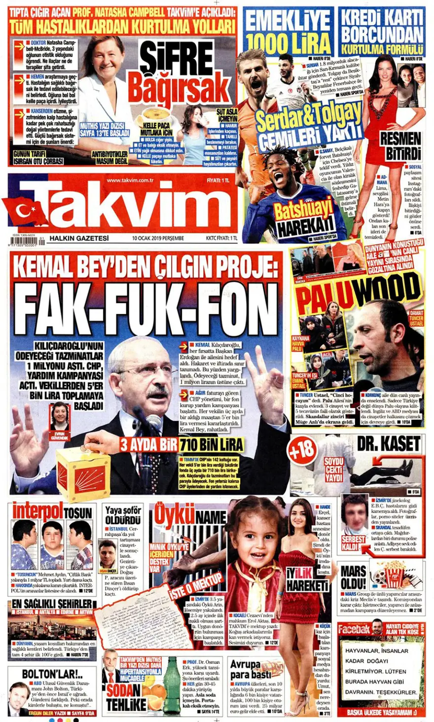 Günün gazete manşetleri - 10 Ocak 2019 4