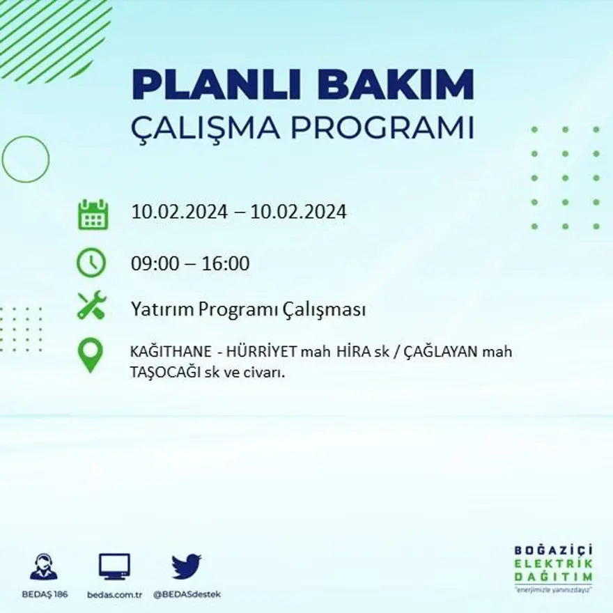 İstanbul'un 17 ilçesinde elektrik kesintisi yaşanacak: Elektrikler ne zaman gelecek? (10 Şubat BEDAŞ kesinti programı) 28 İstanbul'un 17 ilçesinde elektrik kesintisi yaşanacak: Elektrikler ne zaman gelecek? (10 Şubat BEDAŞ kesinti programı) 28