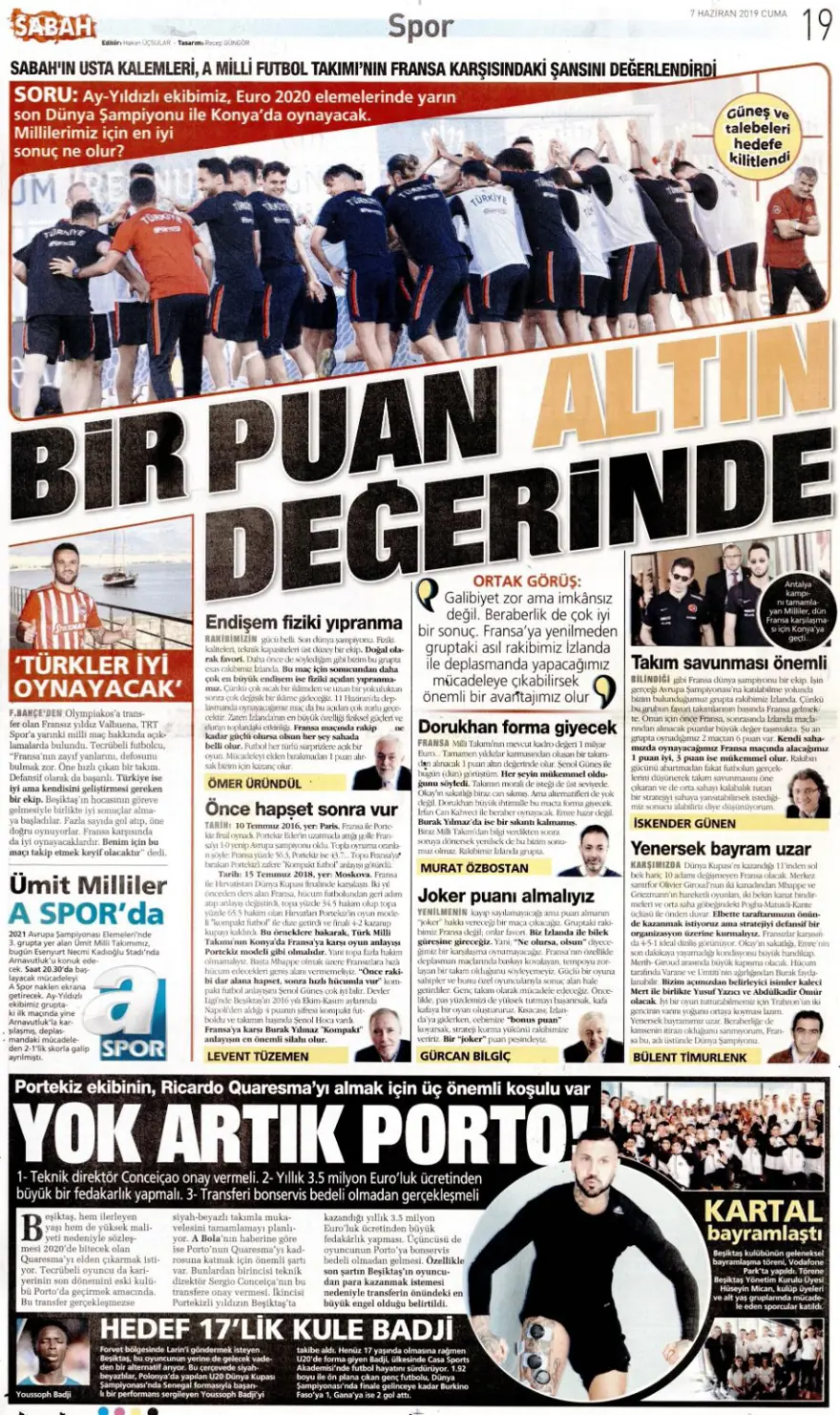 Günün spor manşetleri (7 Haziran 2019) 8