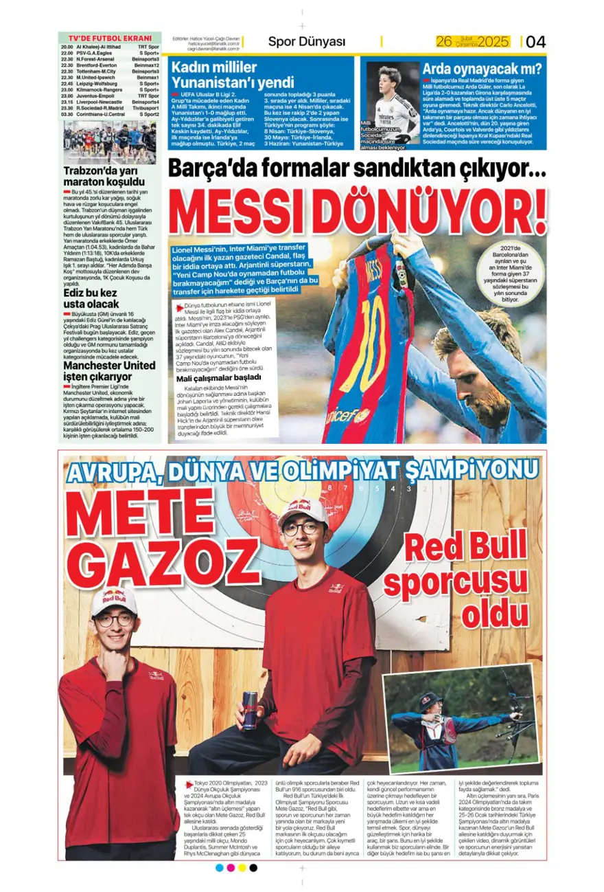 "Türk futbolunda maymun tartışması" (26 Şubat 2025 spor manşetleri) 7