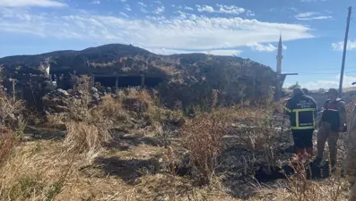 Metruk binada korkutan yangın