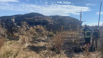 Metruk binada korkutan yangın