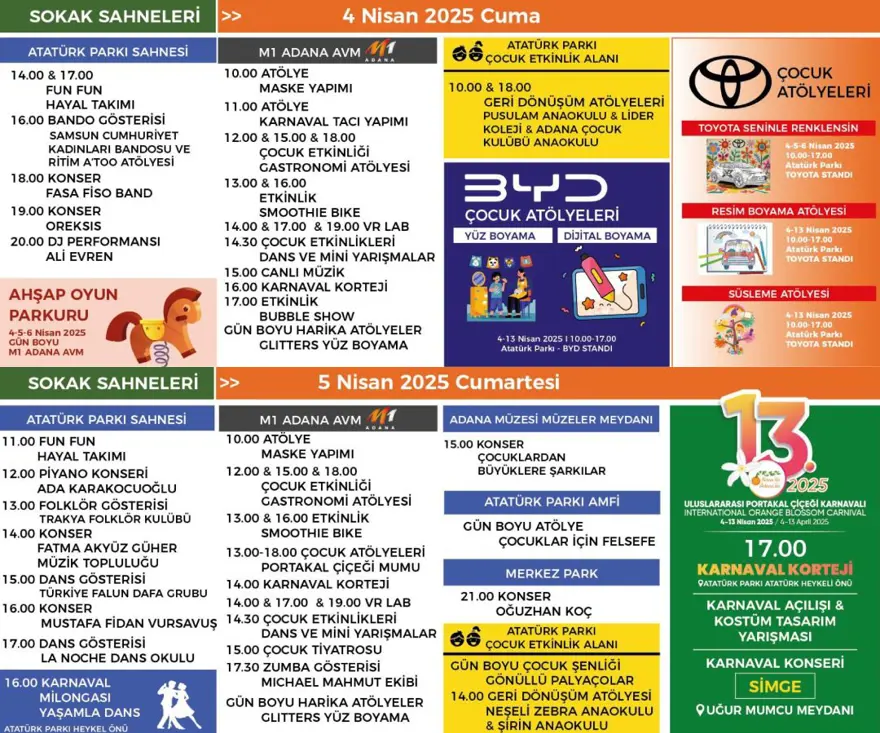 Adana Portakal Çiçeği Festivali 2025 ne zaman? 13. Portakal Çiçeği Karnavalı programı 3