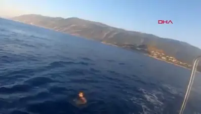 Yüzerek Yunan adasına kaçmaya çalışırken yakalandı