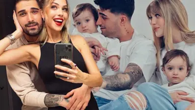 Yasemin Şefkatli ile İdo Tatlıses'in ikizlerle ilk uçak yolculuğu