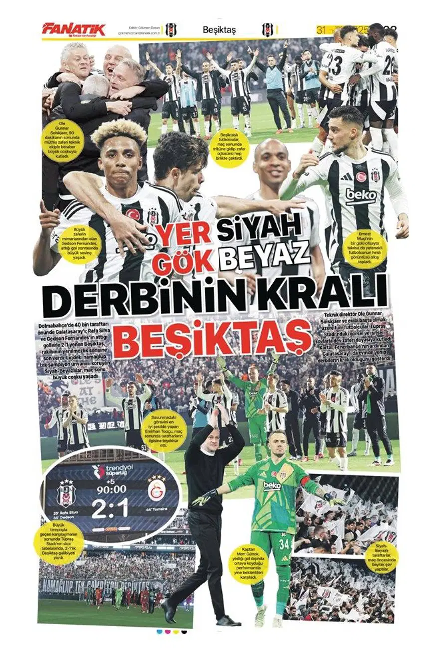 "Aslan'da büyük yemin" (31 Mart 2025 spor manşetleri) 30