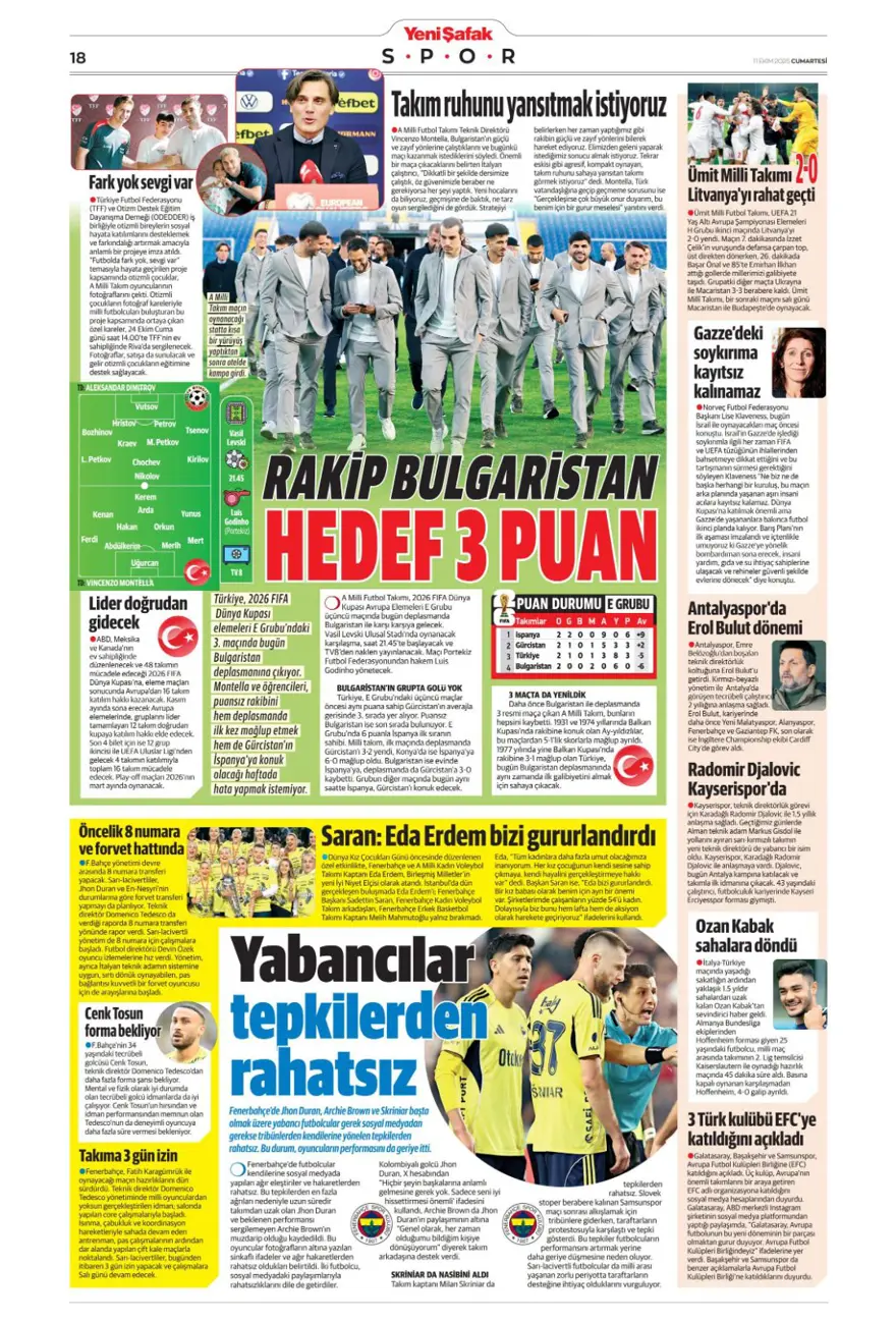 "Yeni destan vakti" (11 Ekim 2025 spor manşetleri) 25 "Yeni destan vakti" (11 Ekim 2025 spor manşetleri) 25