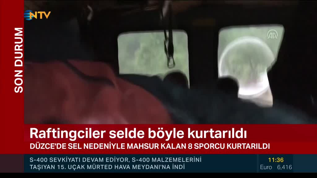 Raftingciler selde böyle kurtarıldı
