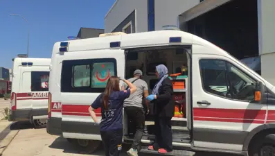 Fabrikada yangın: Beş işçi hastaneye kaldırıldı