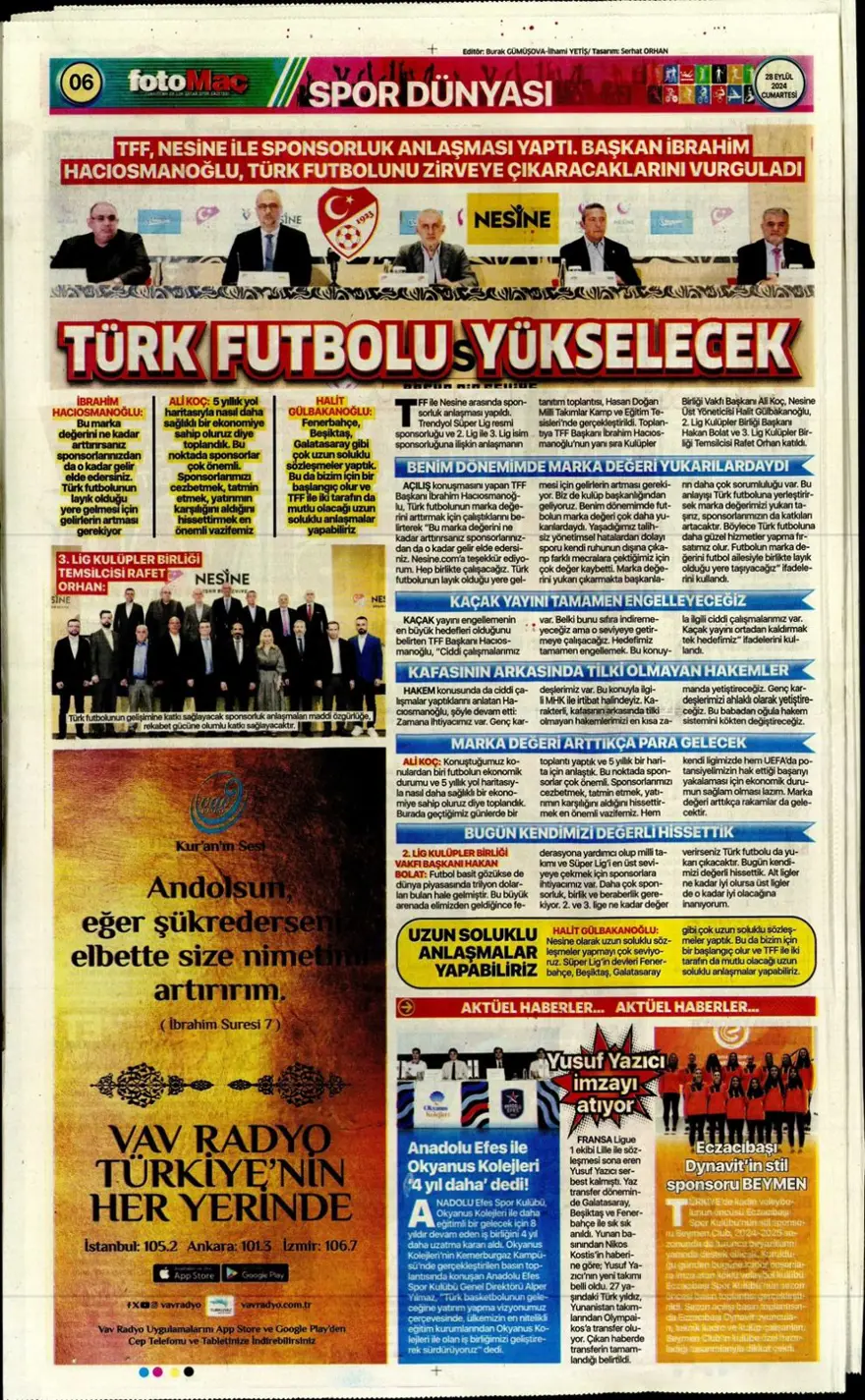 "Ziyech'in üstü çizildi" (28 Eylül 2024 spor manşetleri) 2 "Ziyech'in üstü çizildi" (28 Eylül 2024 spor manşetleri) 2