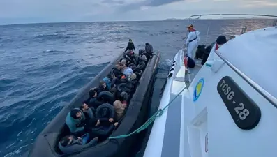 Kuzey Ege'de 72 düzensiz göçmen yakalandı