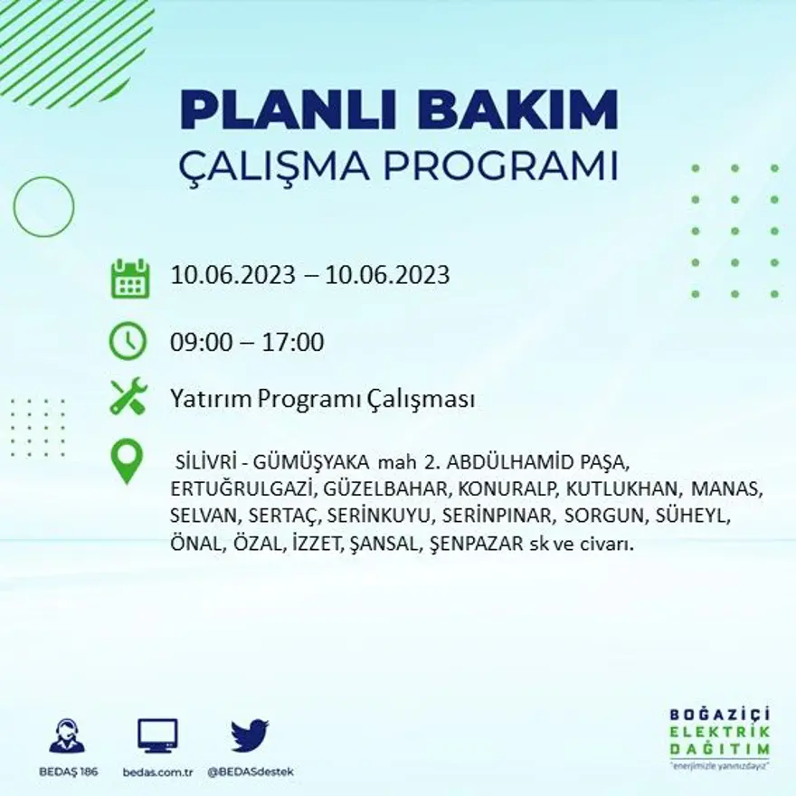 İstanbul'un birçok ilçesinde elektrik kesintisi: BEDAŞ kesinti programını paylaştı 18