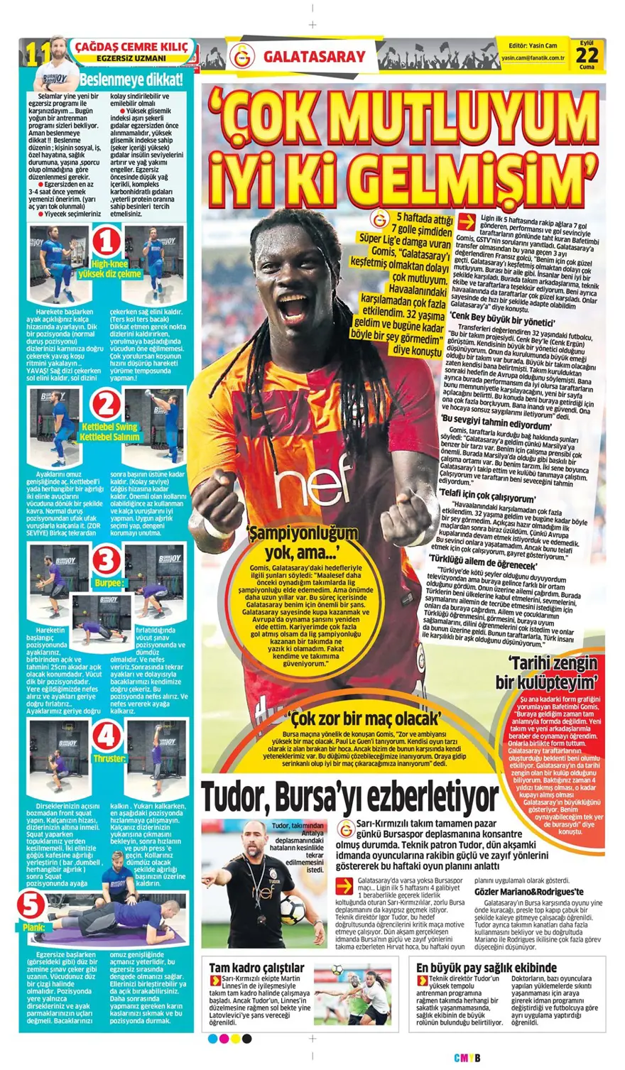 Günün spor gazeteleri (22 Eylül 2017) 14