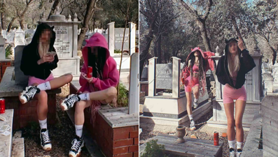 Mezarlıkta tepki çeken harekete soruşturma: Beş gün önce yurt dışına çıkmışlar