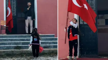 Konya'da okulda iki kişilik 29 Ekim kutlaması