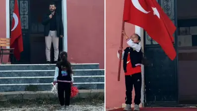 Konya'da okulda iki kişilik 29 Ekim kutlaması