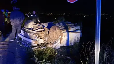 Otomobil şarampole devrildi: 1 ölü, 3 yaralı