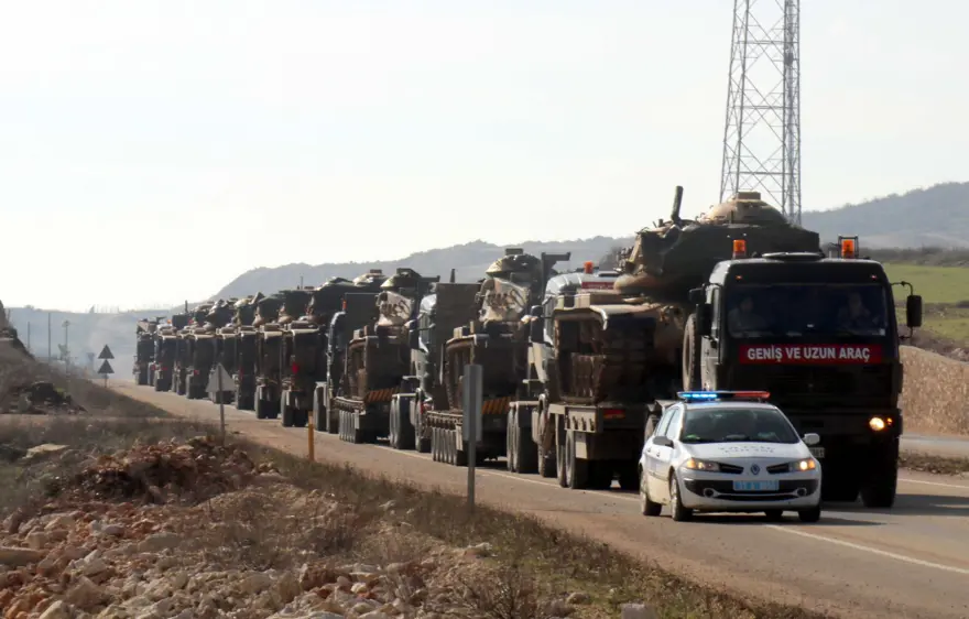 İdlib sınırına askeri sevkiyat 8