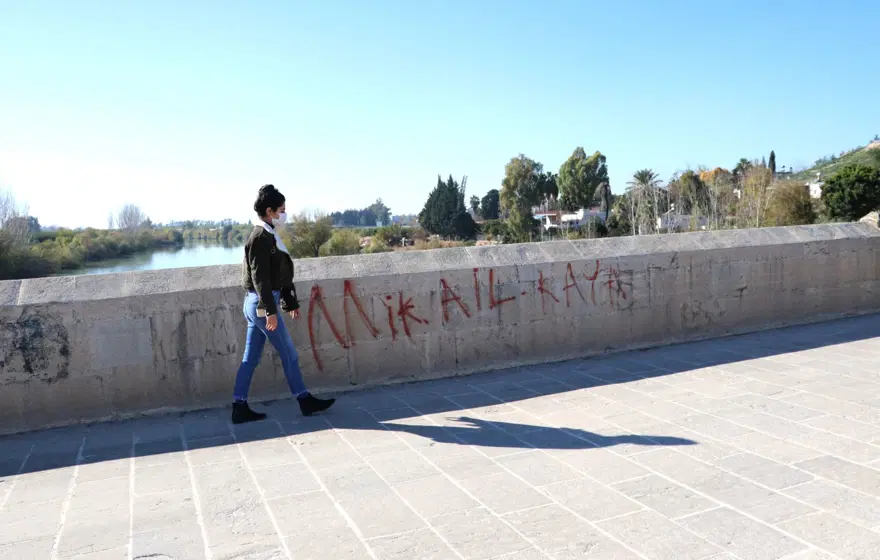 Misis Köprüsü’ne sprey boya ile yazı yazdılar 4 Misis Köprüsü’ne sprey boya ile yazı yazdılar 4
