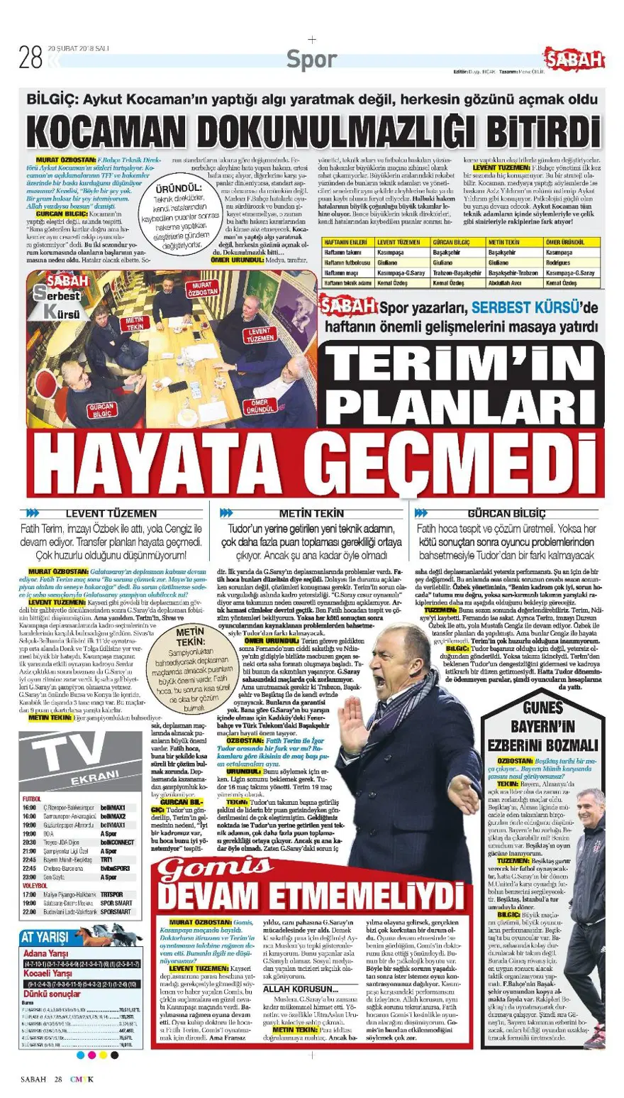 Günün spor gazeteleri (20 Şubat 2018) 9 Günün spor gazeteleri (20 Şubat 2018) 9
