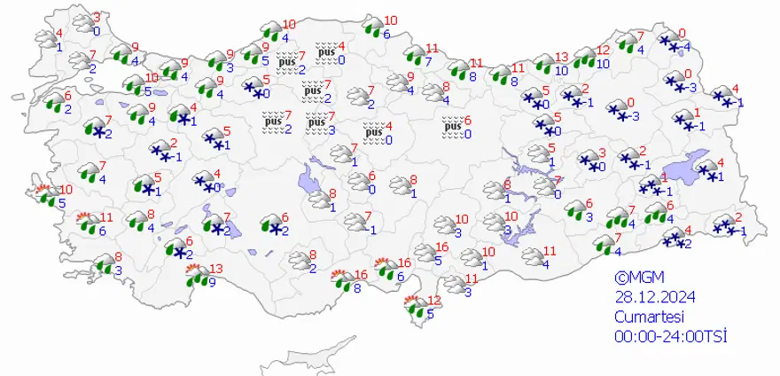 28 ARALIK CUMARTESİ HAVA DURUMU 11