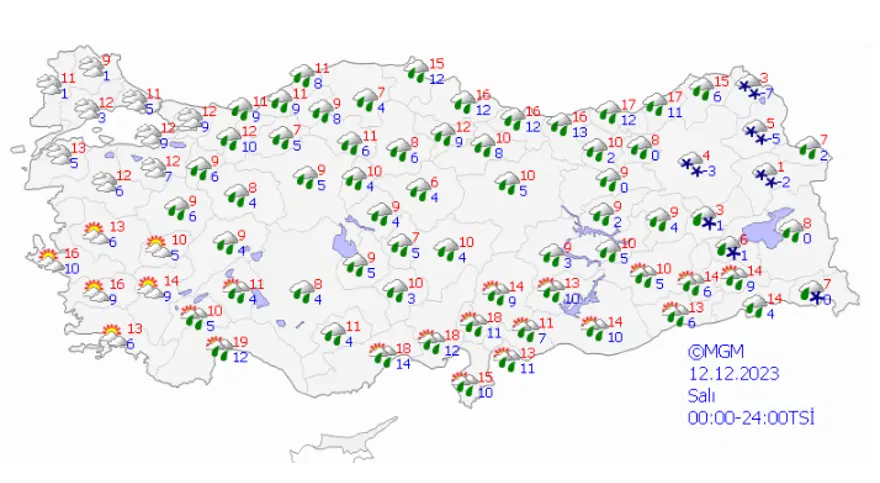 12 ARALIK SALI HAVA DURUMU 15