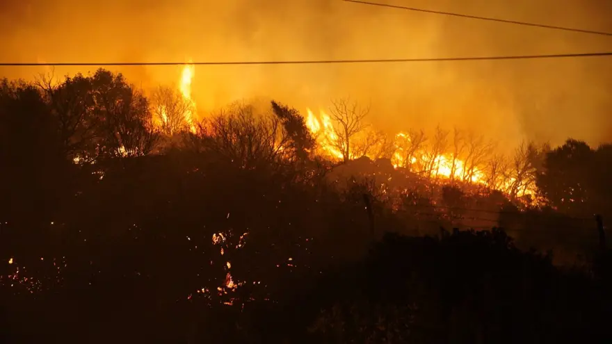 Çeşme'de otluk alanda yangın 