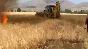 Gümüşhane'de anız yangını