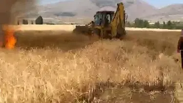 Gümüşhane'de anız yangını