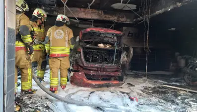 Manisa'da oto yıkamacıda yangın faciası: 1 ölü