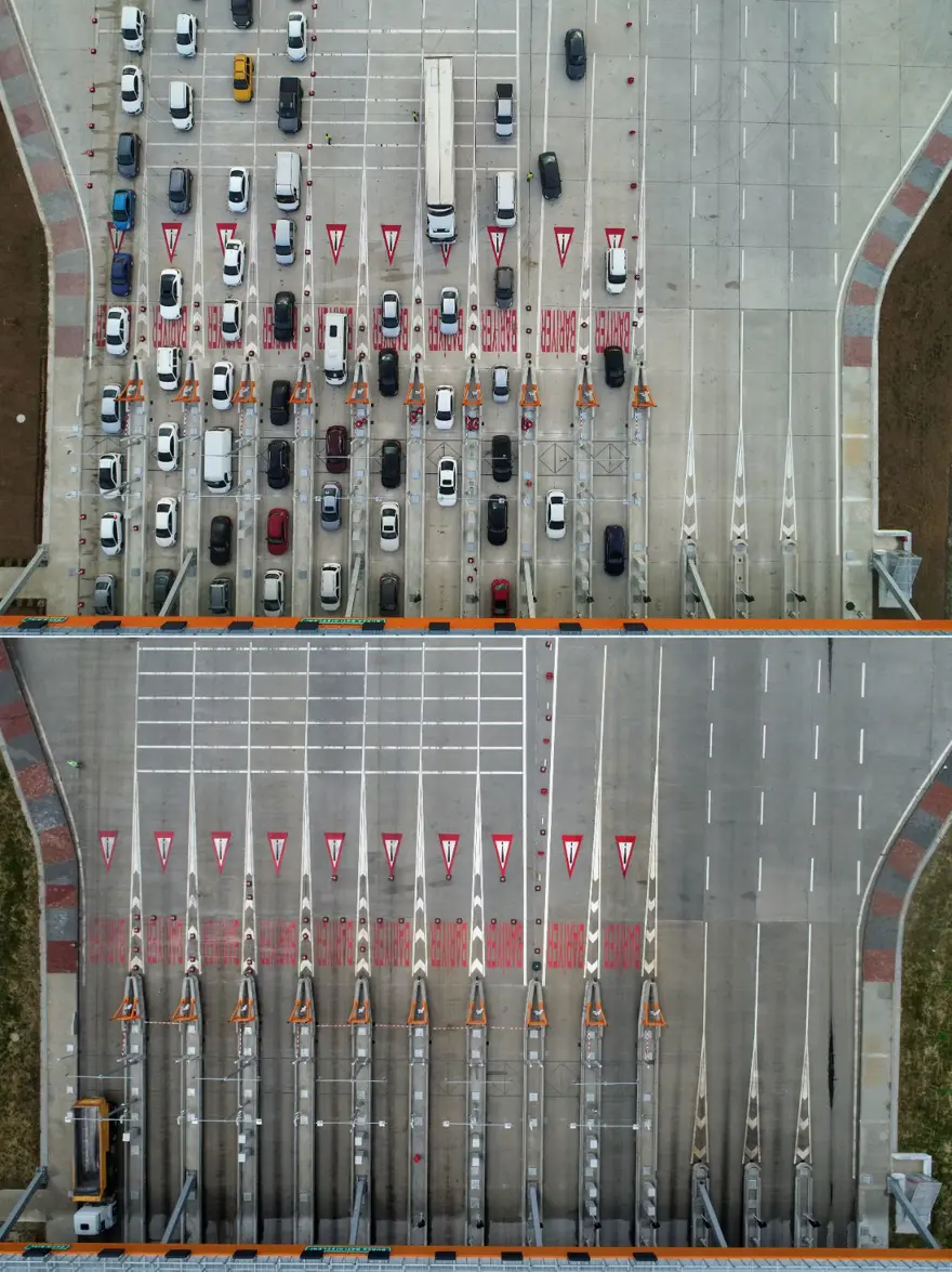 Bayram tatillerinde uzun araç kuyruklarının oluştuğu kara yolları boş kaldı 10