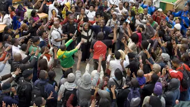 Güney Afrika'da öğrencilerin harç protestosu