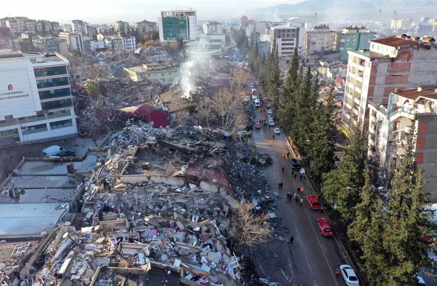 Kahramanmaraş'ta yıkımın boyutu havadan görüntülendi 4
