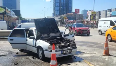Ankara'da araç yangını
