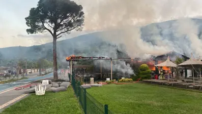 Erdek'te otelde yangın paniği