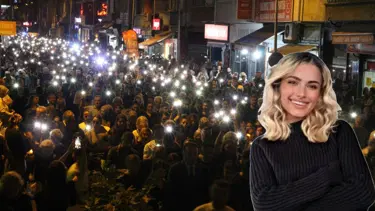 Trabzon'da Sinem Somun anısına "Karanlığa Işık" yürüyüşü