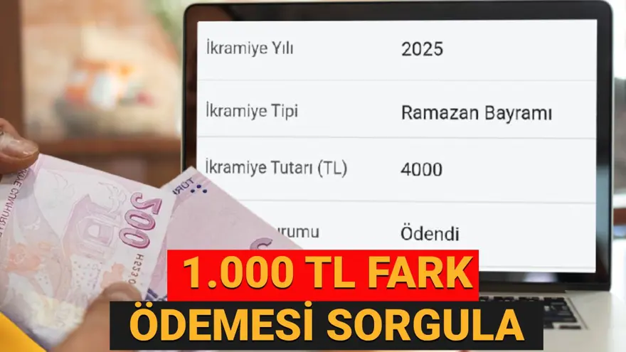 Emekli bayram ikramiyesi fark ödeme tarihleri 2025: 1.000 TL fark ödemesi yattı mı, ne zaman yatacak? 
