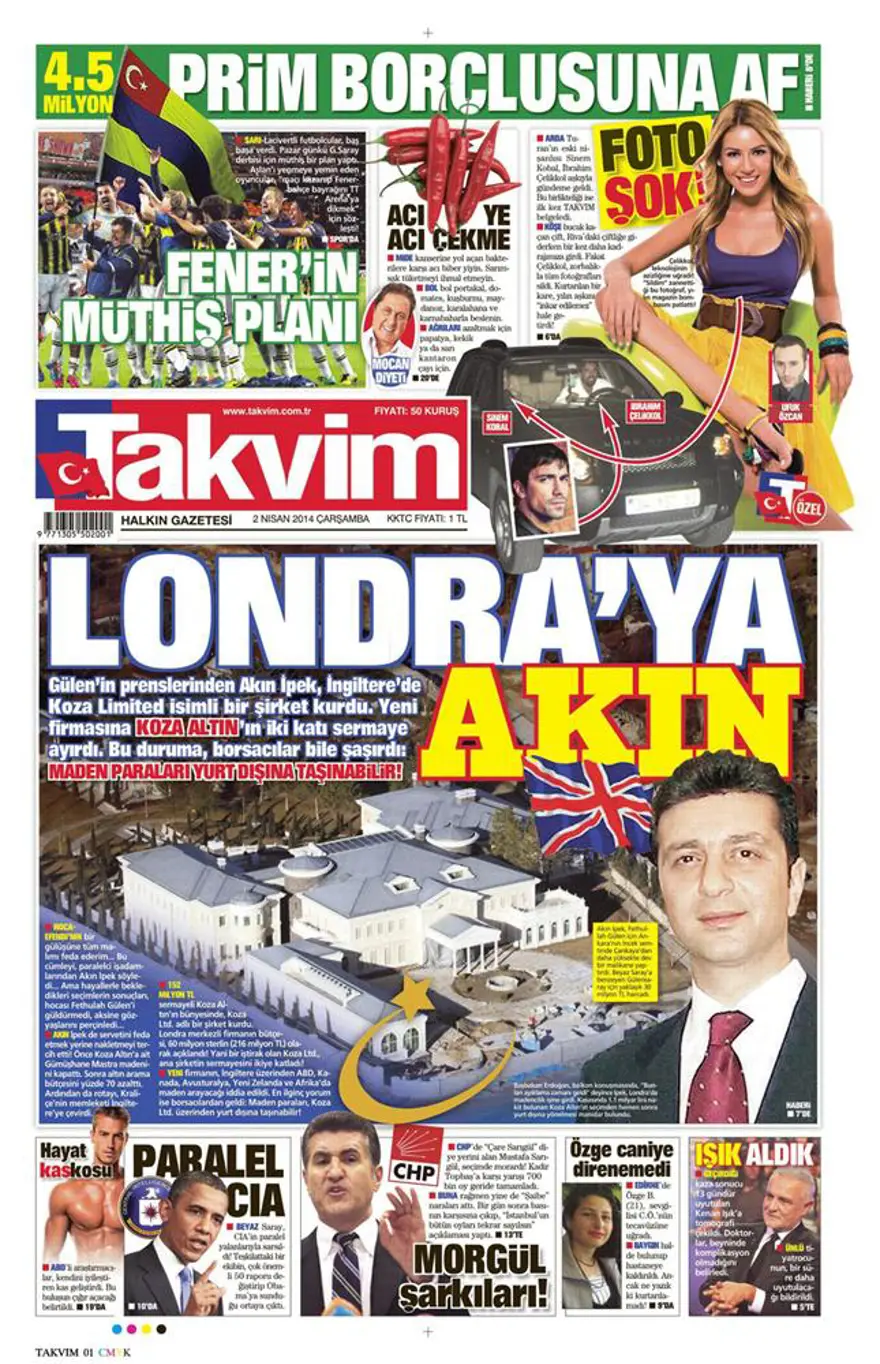 Günün gazete manşetleri - 2 Nisan 2014 8 Günün gazete manşetleri - 2 Nisan 2014 8