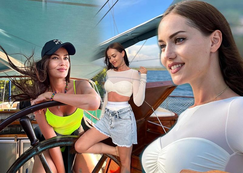 Fahriye Evcen'den çok konuşulan tekne pozları