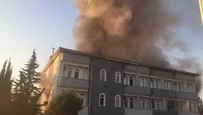 Kütahya'da öğretmenevinde yangın