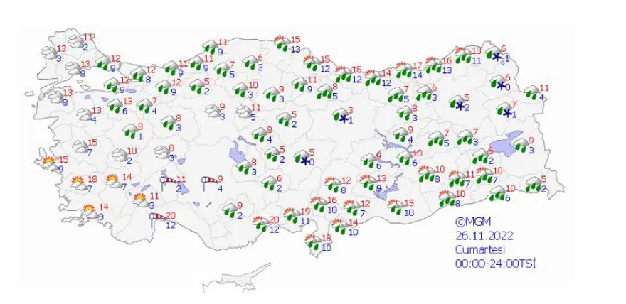 26 KASIM CUMARTESİ HAVA DURUMU NASIL OLACAK? 7 26 KASIM CUMARTESİ HAVA DURUMU NASIL OLACAK? 7