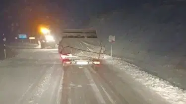Palandöken geçidinde kar yağışı