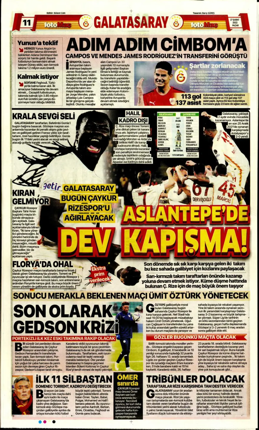 Günün spor manşetleri (27 Şubat 2022) 14