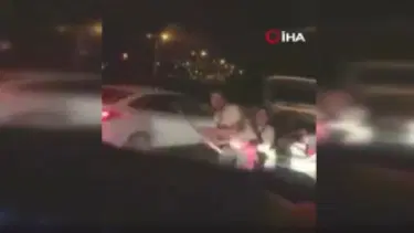 Ankara’da trafikte baltalı saldırı kamerada