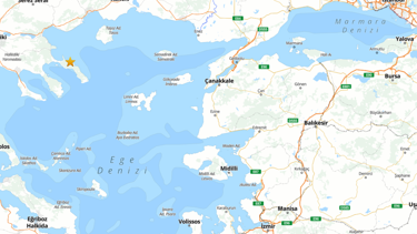 Ege Denizi'nde 4.8 büyüklüğünde deprem