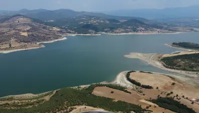 Bayramiç Barajı'nın iki ayda rekor düşüş